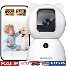 2.5K Indoor Security Camera Free AI Detection Pet Baby Monitor 2 Way Audio WiFi