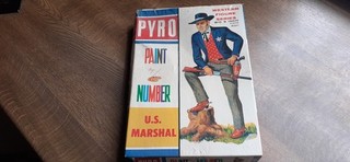 1/8 Pyro US Marshal Wyatt Earp Cowboy paint by numbers kit 1965 Airfix Aurora