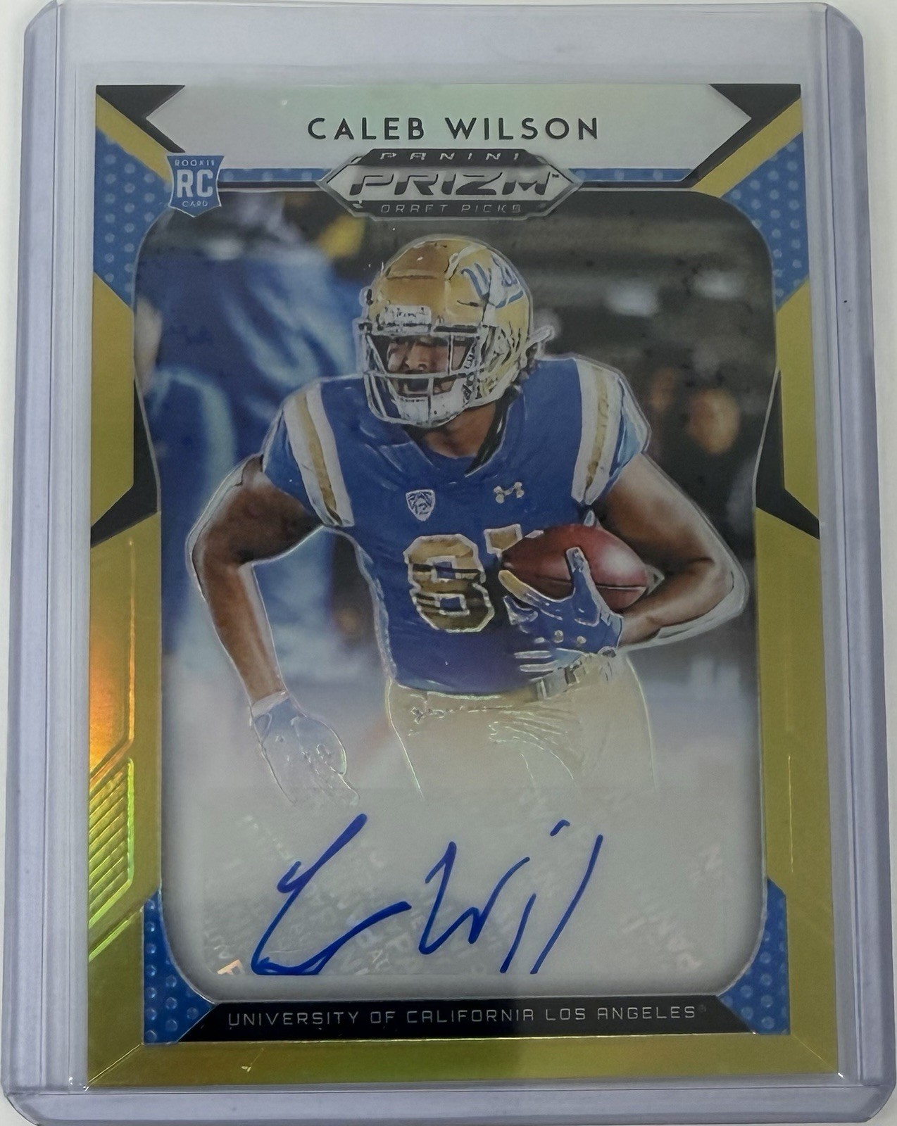 Caleb Wilson Panini Prizm Draft Picks #244 Autograph Gold