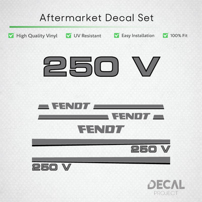 Fendt 250 V Decal Kit - Classic Vineyard Series Premium Vinyl Restoration Set