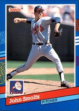John Smoltz 1991 Donruss #75b Atlanta Braves FREE SHIPPING AutographDen