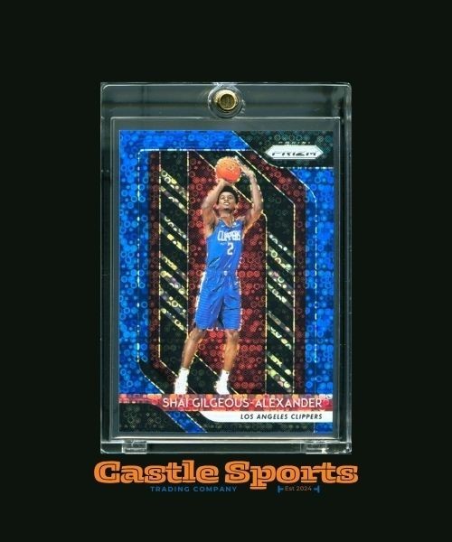 2018 Prizm #184 Shai Gilgeous-Alexander Fast Break Blue Prizm /175 SP Rookie RC