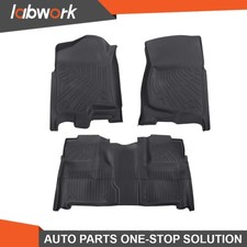 Labwork 3pcs Car Floor Mats Liners For Silveradosierra Crew Cab 2007-2013 Tpe