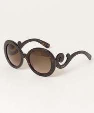 PRADA Baroque Sunglasses Black Women 6.5x15cm Frame New