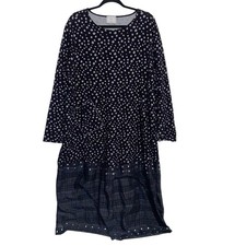 Chalet Et Ceci Dress Womens Plus Size 1X Gauzy Textured Artsy Lagenlook Boho