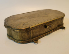 Incredible Antique 18th 19th Century Brass Tobacco Box