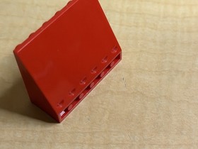 2x Lego #4228 Slope Brick 33 5x6x2  Inverted Red Classic Space 6989 Mega Core