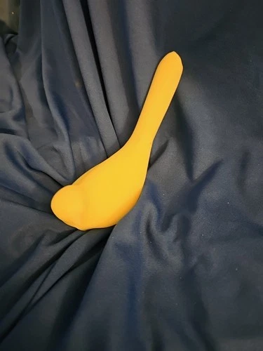 Fenton Satin Long Tailed Bird Figurine Yellow/White (Uranium Glass) (Vintage)