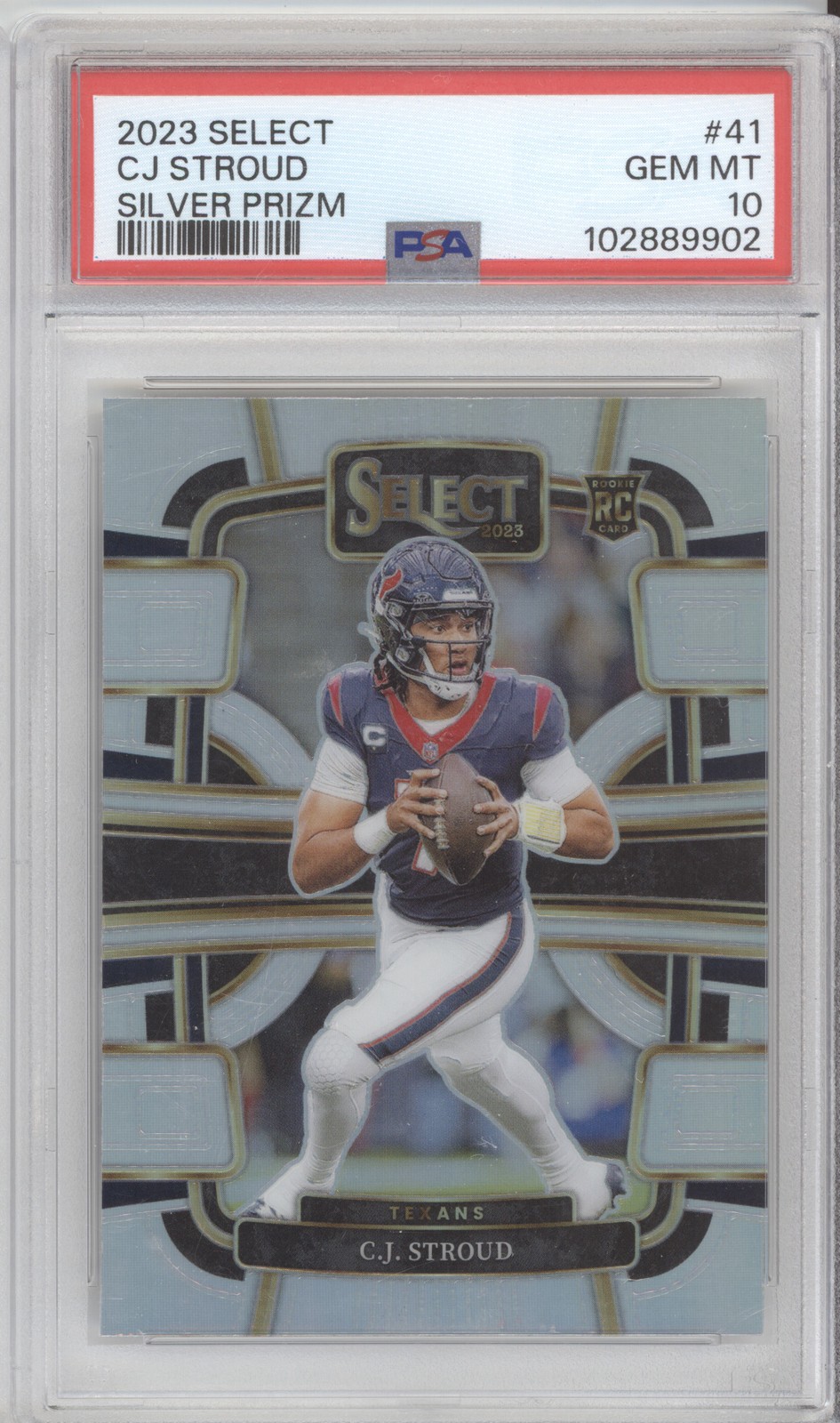 2023 Panini Select #41 C.J. Stroud Silver Prizm PSA 10