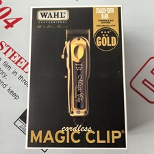 US Wahl Professional 5 Star Cordless GOLD MAGIC CLIP Clipper w/ Stand 8148-700