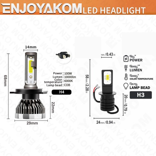 Faros LED de haz alto/bajo + bombilla antiniebla 6000 k para Nissan Altima 1993-1997 - Imagen 6 de 11