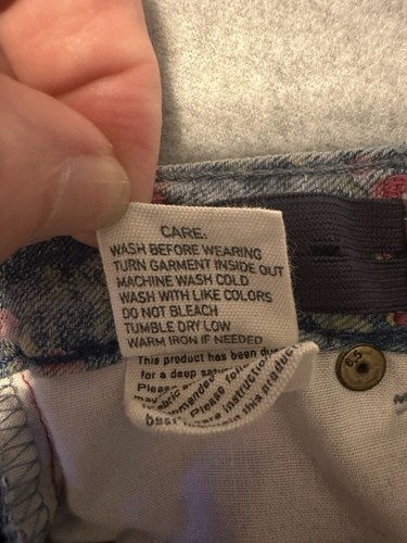 Ralph Lauren Bowery Skinny Jeans Girls Toddler 2T Blue Floral - Picture 7 of 7
