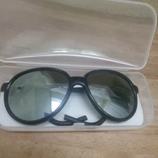 Near Mint GLACIER FULL MIRROR NYLON SUNGLASSES w/leather side shields Japan