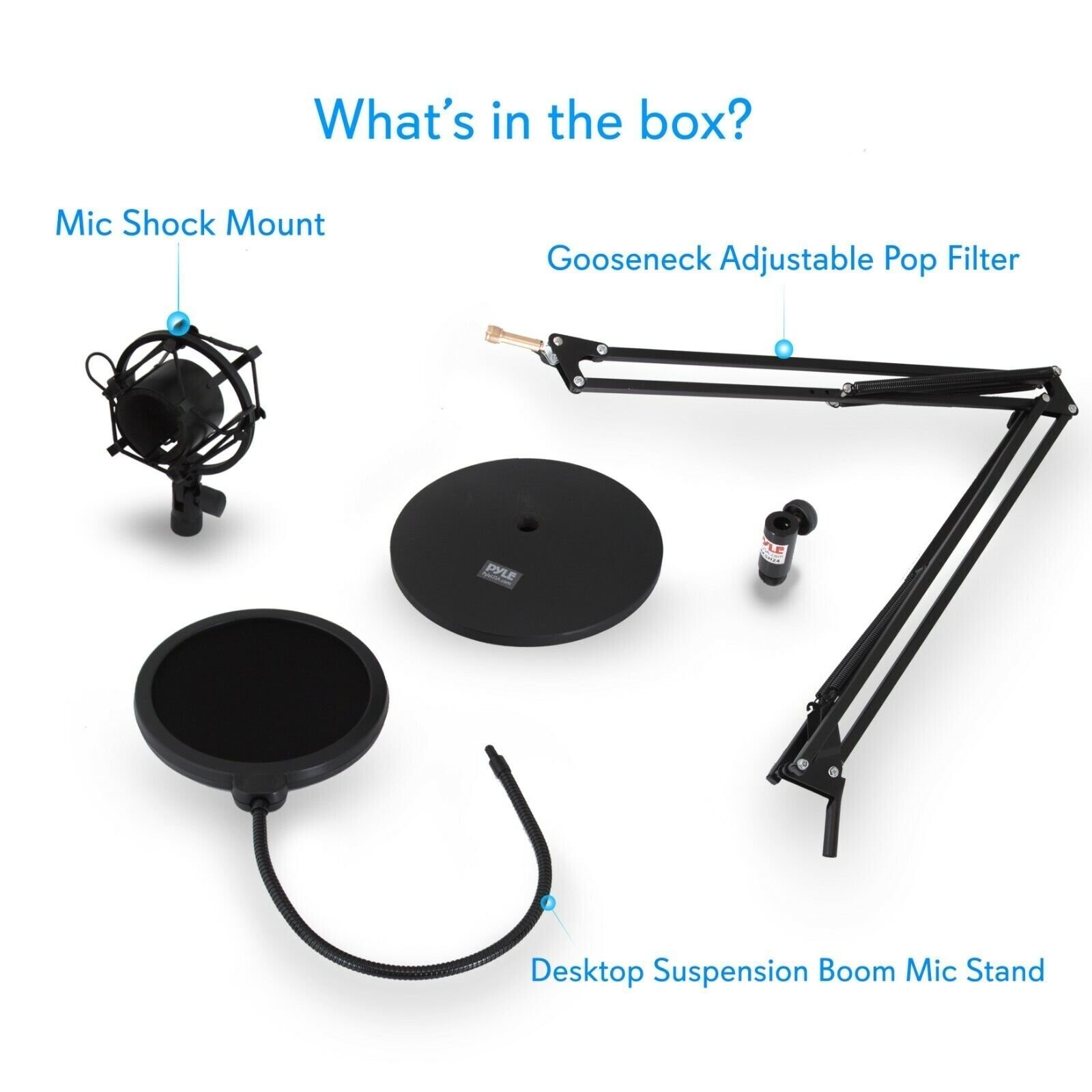 Pyle Tabletop Suspension Mic Boom Arm - Anti-Vibration Shock Mount PMKSH24
