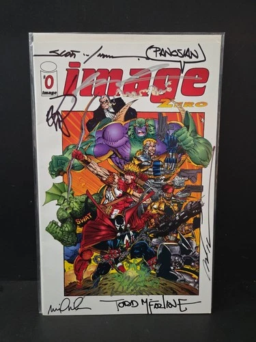 Image Zero #0 Signed × 8 McFarlane Valentino Liefeld Larsen Silvestri Panosian