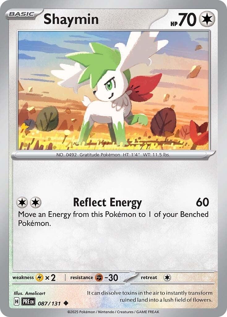 Shaymin PRE 087/131 Pokémon SV: Prismatic Evolutions Uncommon Normal EN NM