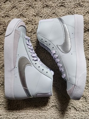 Nike Blazer Mid 77 Platinum Grape Metallic Silver Brand New Sz 6Y