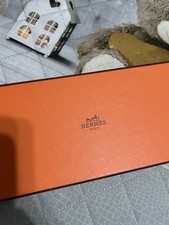 Hermès Herren Krawatte Seide blau/weiß geom...