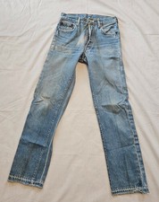 Vintage 1984 Levi's 501 Redline Selvedge Jeans USA Made Tag 29x34 Actual 27x28