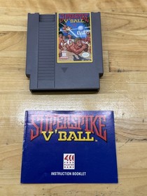 Lot of 2 NES Games - Kings of the Beach & Super Spike V'Ball w Manuals WORKING!