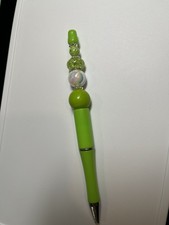 Handcrafted- Beaded Pen And Ink Refill green 