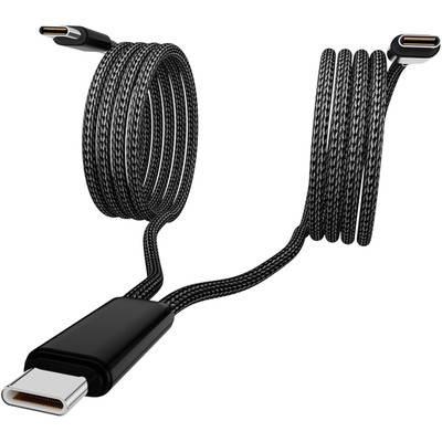 Dual USB-C Charging Cable, 4 ft 2-in-1 USB C to C Multi 4FT, Black 