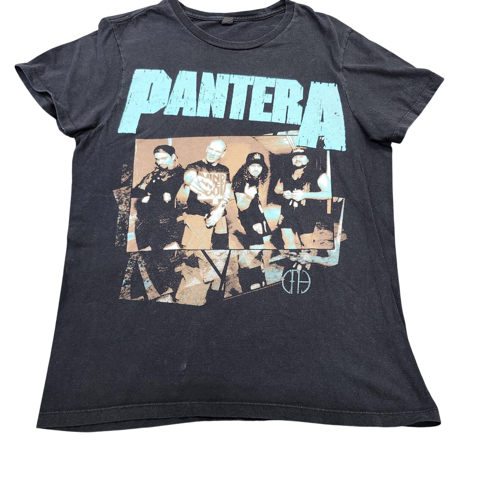 Bay Island Sportswear Shirt Mens Medium Black Pantera Band Graphic Tee Metal