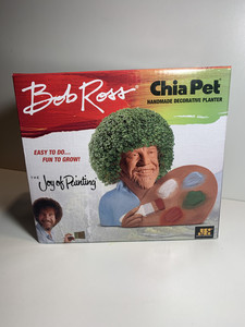NEW Bob Ross with Blue Shirt Paint Palette Joy of Painting Chia Pet Pottery Kit