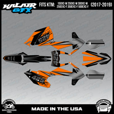 Kit Grafica per KTM 150-300XC-W, 250-500EXC-F (2017-2019) Screech-ARANCIONE-SHIFT