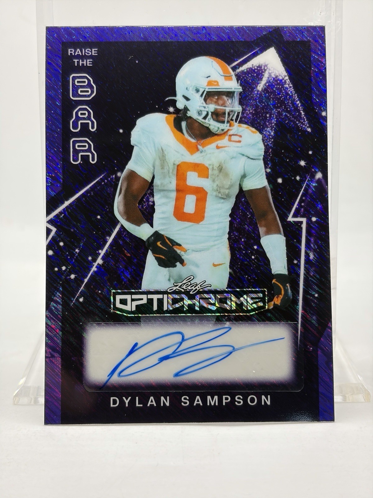 2026 Leaf OptiChrome Prismatic Purple Raise The Bar DYLAN SAMPSON (AUTO #'d / 7)