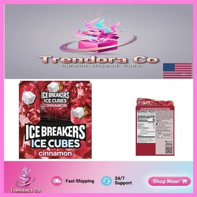 Refreshing ICE CUBES Cinnamon Gum - Perfect for Fresh Breath, 240 Total Pieces