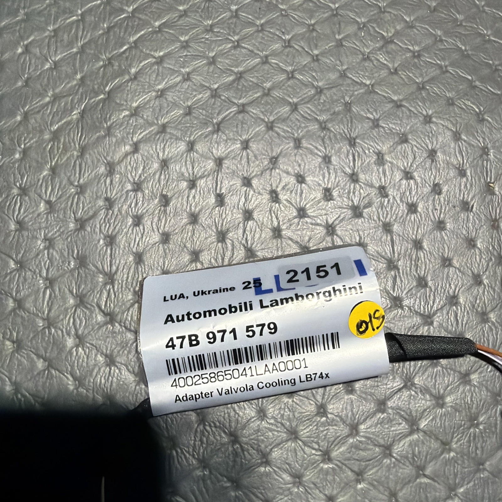 LAMBORGHINI ADAPTER VALVOLA COOLING 47B971579 Oem
