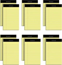 5 x 8 Legal Pads, 12 Pack, Narrow Ruled, Yellow Paper, 50 Sheets Per Writing Pad