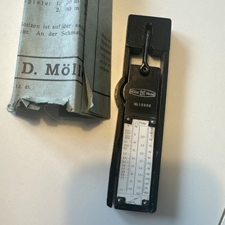 Möller Wedel historischer Deckungswinkelmesser Militär Original#
