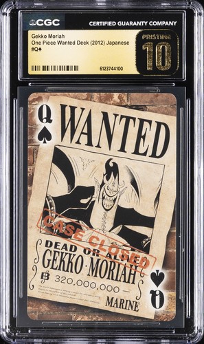 2012 ONE PIECE WANTED DECK JAPANESE #Q GEKKO MORIAH CGC 10 PERFECT