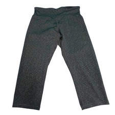 Champion C9 Cropped Leggings L Gray Blue Textured Striped Activewear Yoga Pants