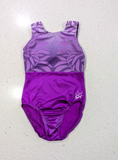 SUNI LEE GK Elite Gymnastics Dance Leotard AL Adult Large Purple Ombre TROPICAL