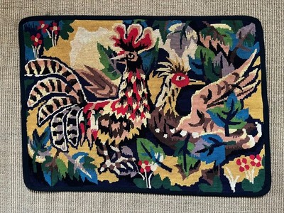 vintage 60s bird tapestry  wall hanging Style of Lurcat  / Picart Le Doux