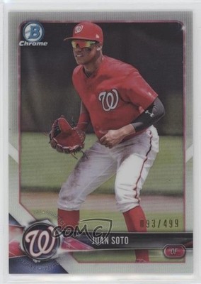 2018 Bowman Chrome Prospects Refractor 93/499 Juan Soto #BCP52 Rookie RC rl7