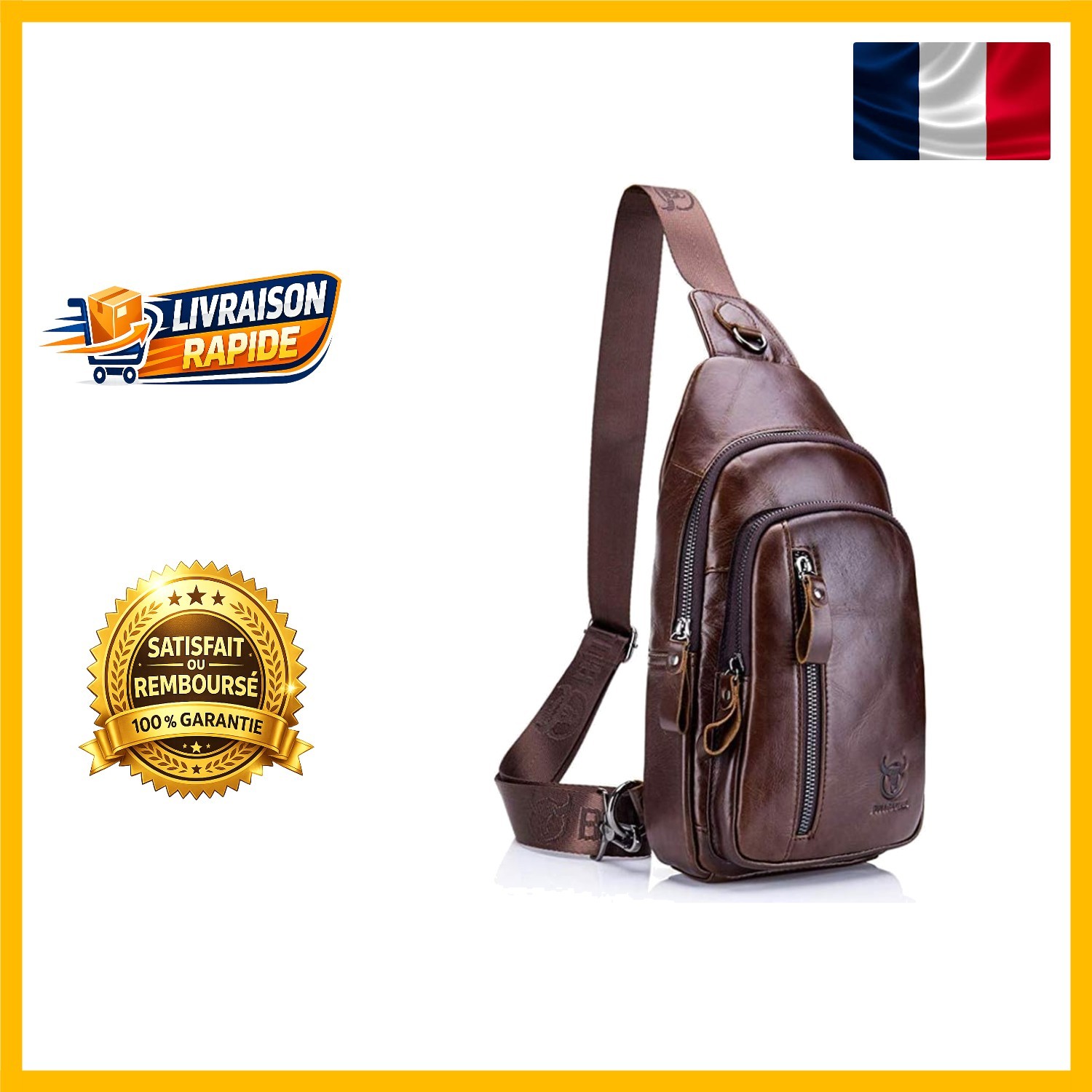 Sac à bandoulière Hébatg Bl595 sacoche étanche homme et femme avec poches antivol