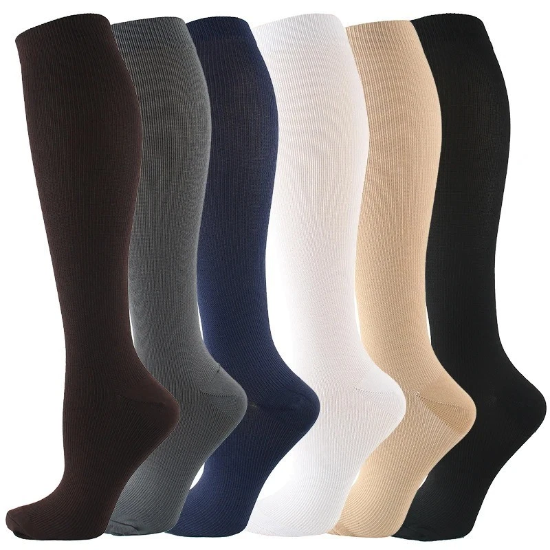 Compression Socks for Men Women Sports Running Travel Flight Varicose Vein Suprt - Image 2 of 4