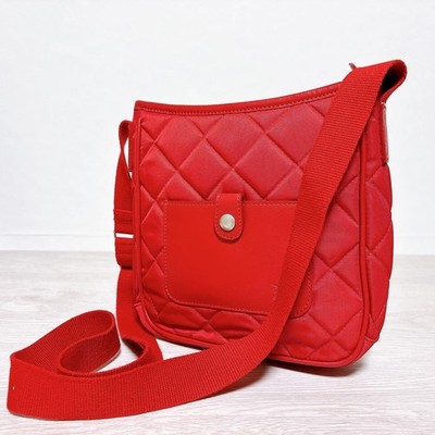 Burberry Red Shoulder Bag Unisex Preowned Carry Bag