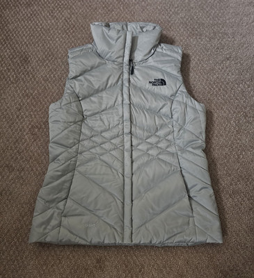 The North Face Grey Goose Down Vest Jacket 550 Full Zip Women's Size XS