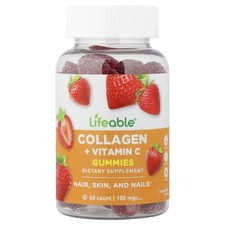 Collagen  Vitamin C Gummies, Natural Strawberry, 60 Gummies