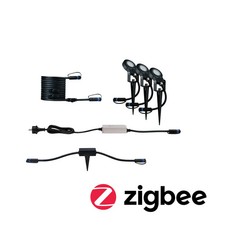 Plug & Shine Set Smart Home Zigbee 3.0 LED Gartenstrahler Sting IP67 3000K 3x6W