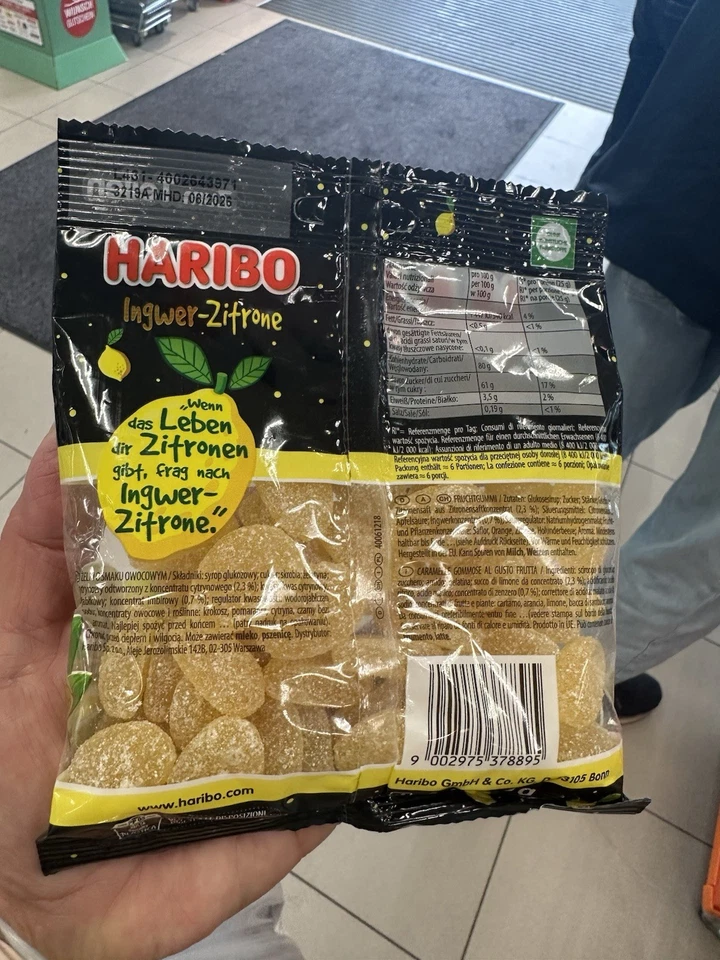 Haribo Ingwer Zitrone (Ingwer Lemon) Gummibonbons 2er Pack (2 x 160 gr) - Bild 3 von 3