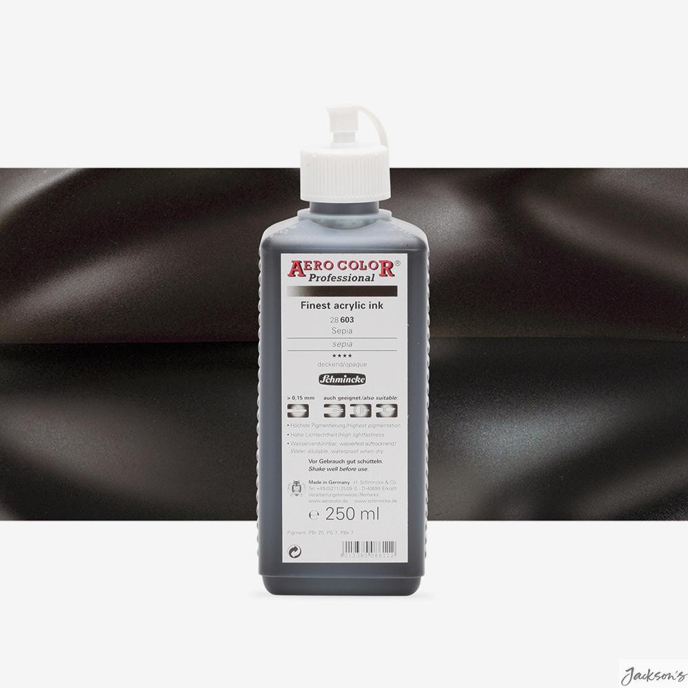 Schmincke Aero Color Acrylic Ink 250ml Sepia Airbrush Paint