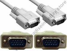 6ft SVGA/VGA Male-M Monitor/LCD/LED/TV/HDTV/Video/Projector Patch Cable/Cord L