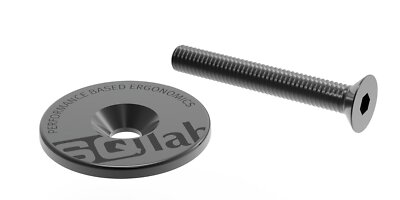 SQlab Vorbau Ahead Cap 1 1/8'' Aluminium schwarz mit Schraube flach und leicht 7g