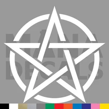 Pentagram Vinyl Die Cut Decal Sticker - Wican Wicca Pagan Tarot Nature Pentacle
